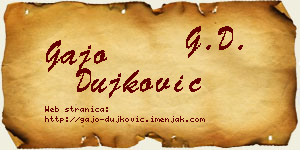 Gajo Dujković vizit kartica